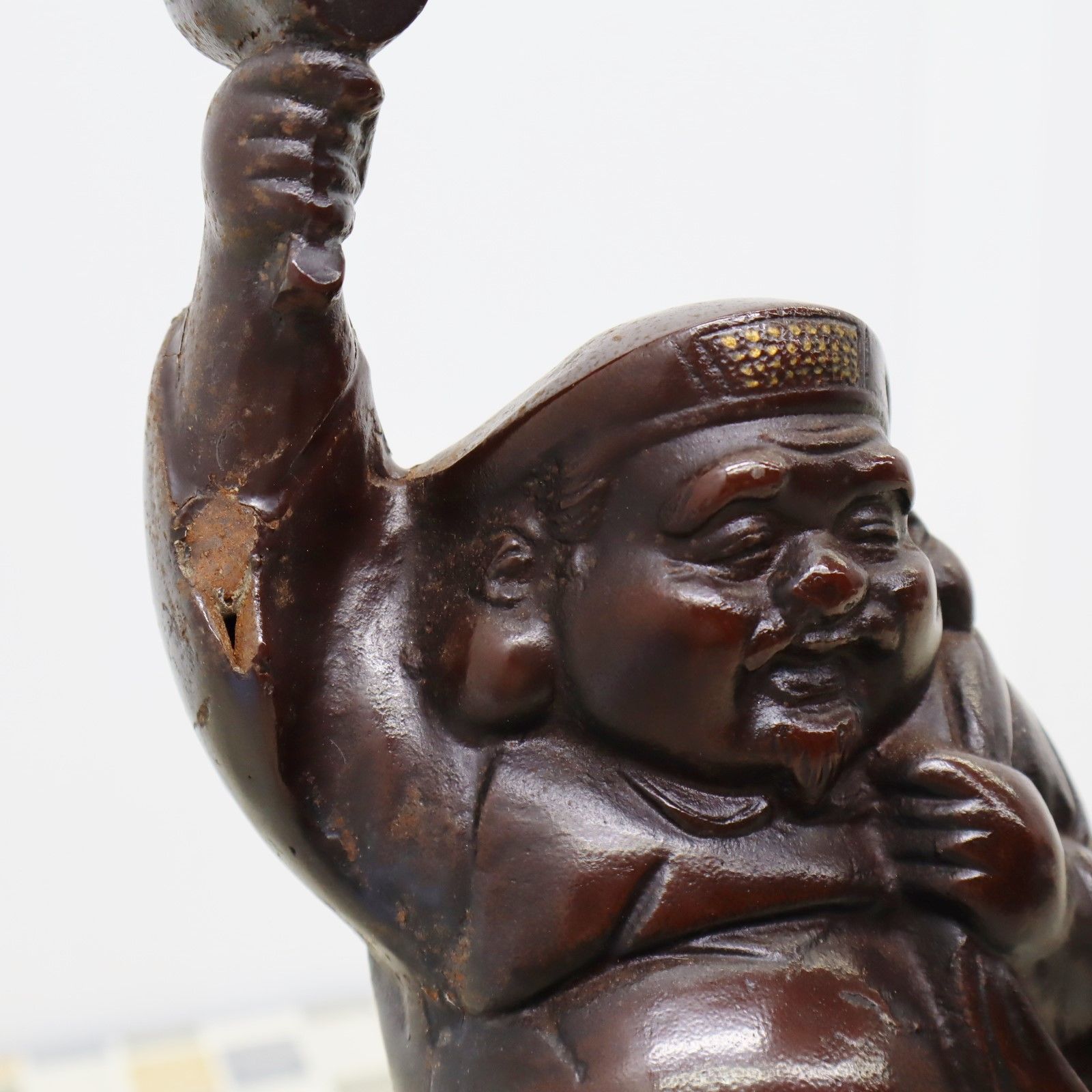 △商売繁盛 ストア 大黒天様｜七福神 大黒天 置き物 俵｜重量約5.5kg