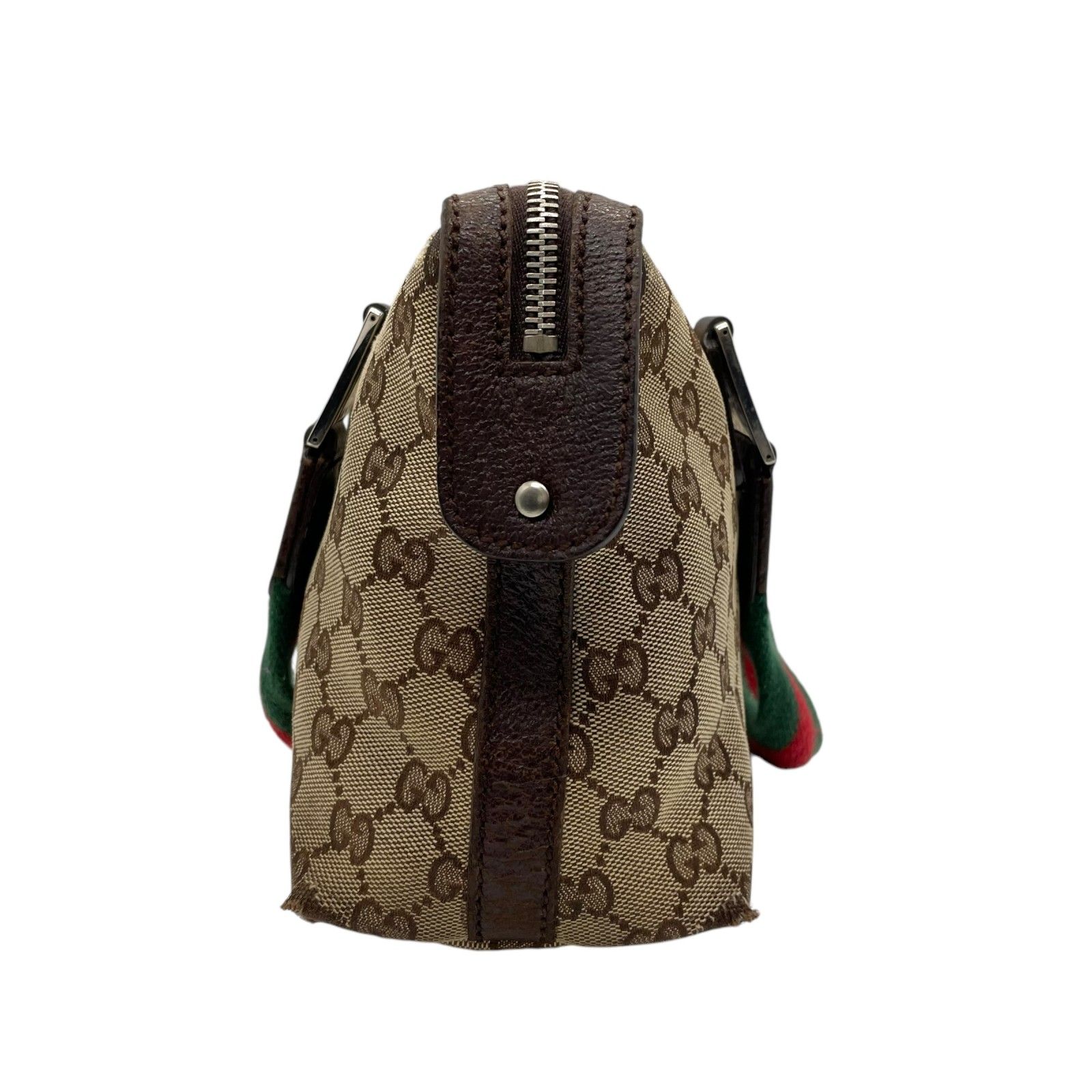 GUCCI グッチ ハンドバッグ GGキャンバス シェリーライン ホースビット