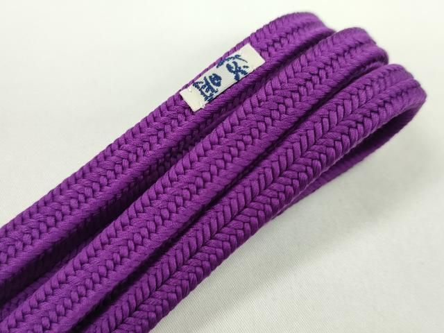 平和屋本店□極上 有職組紐道明 帯締め 冠組 京紫 宮内庁御用 国立