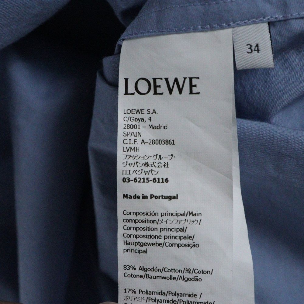 LOEWE (ロエベ) CROPPED SHIRT ポケットアナグラムロゴ刺繍 クロップド  