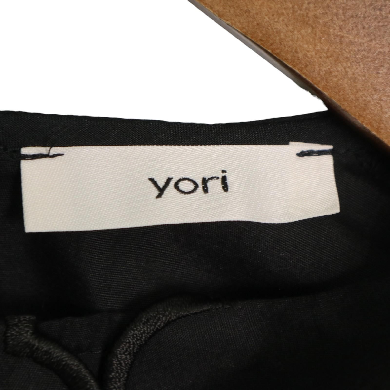yori◆スカラップロングスリーブブラウス/FREE/ポリエステル/ブラック/YR21-23100AW スカラップスリーブブラウス | all item| yori