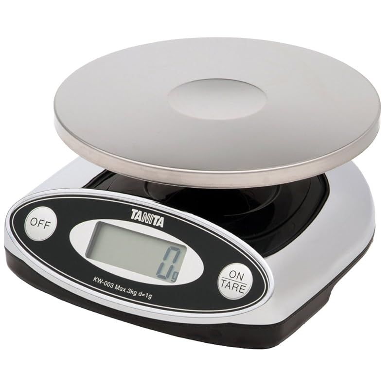 タニタ クッキングスケール キッチン はかり 業務用 防水 3kg 1g単位 クロム KW-003 CR 取引証明以外用 0