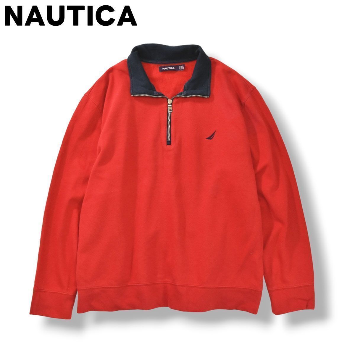 ゆるだぼ】 古着 ノーティカ NAUTICA ハーフジップ スタンド
