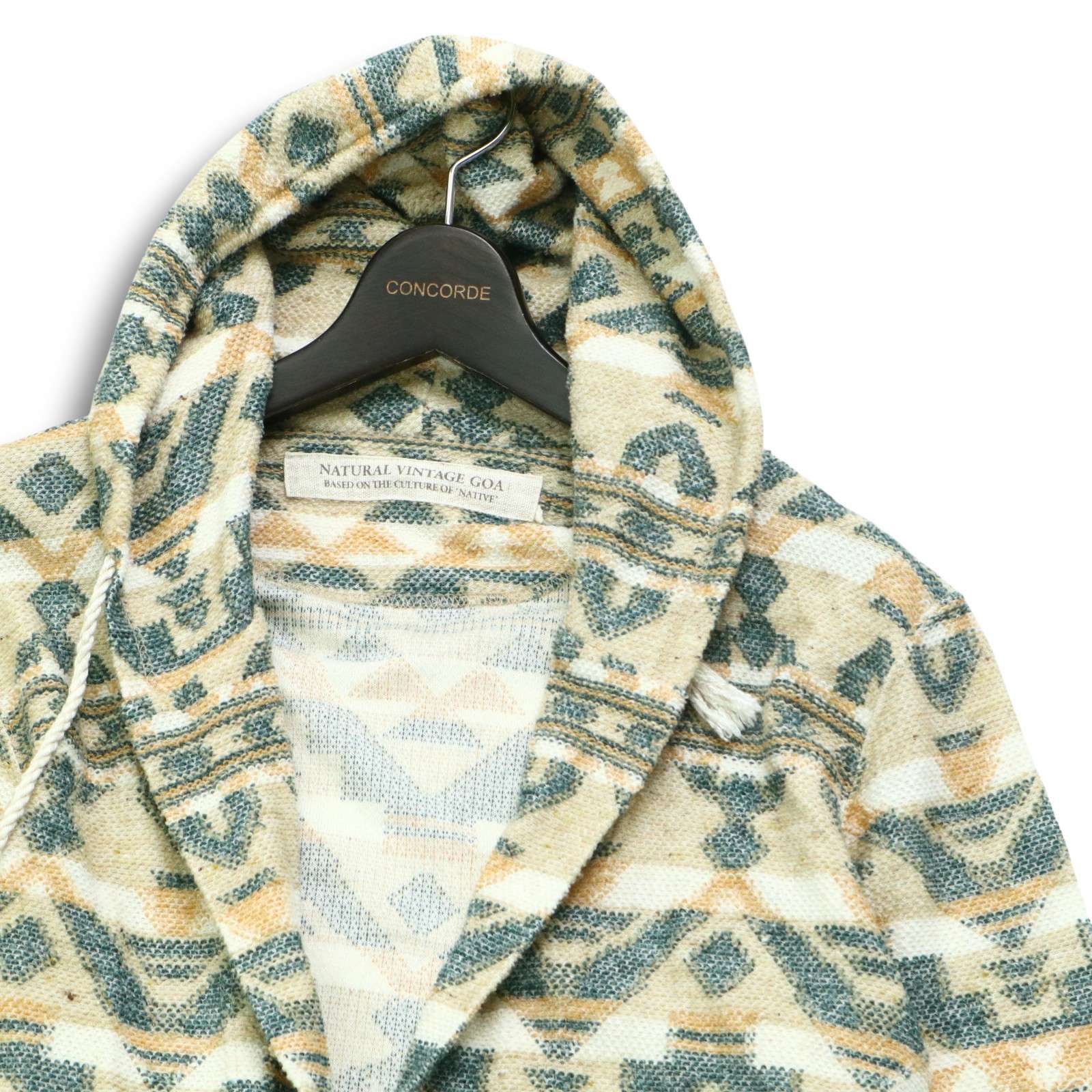 GENUINE VINTAGE GOA ゴア 通年 麻 リネン混☆ フーデッド ネイティブ 