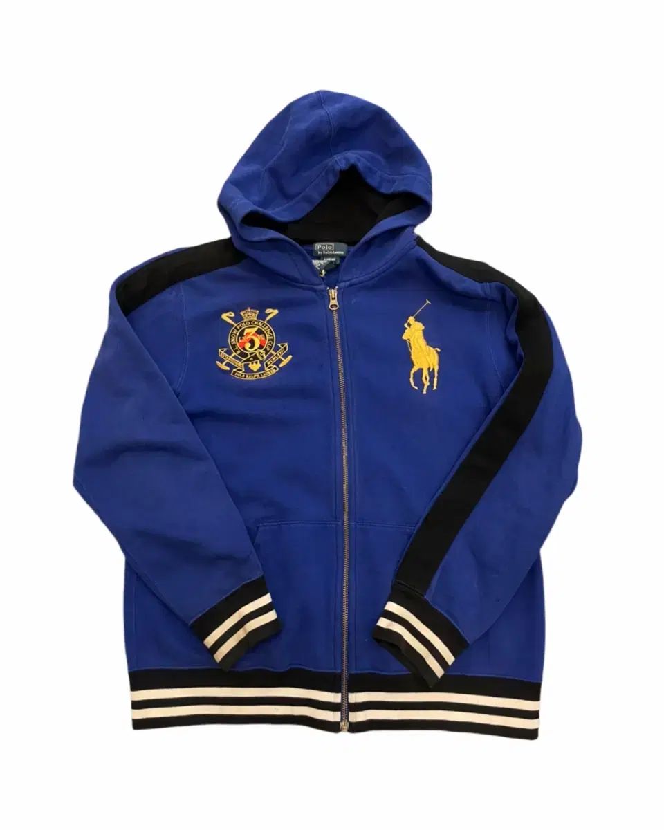 ポロ Ralph Lauren ラルフローレン ジップアップパーカー フード付き 青