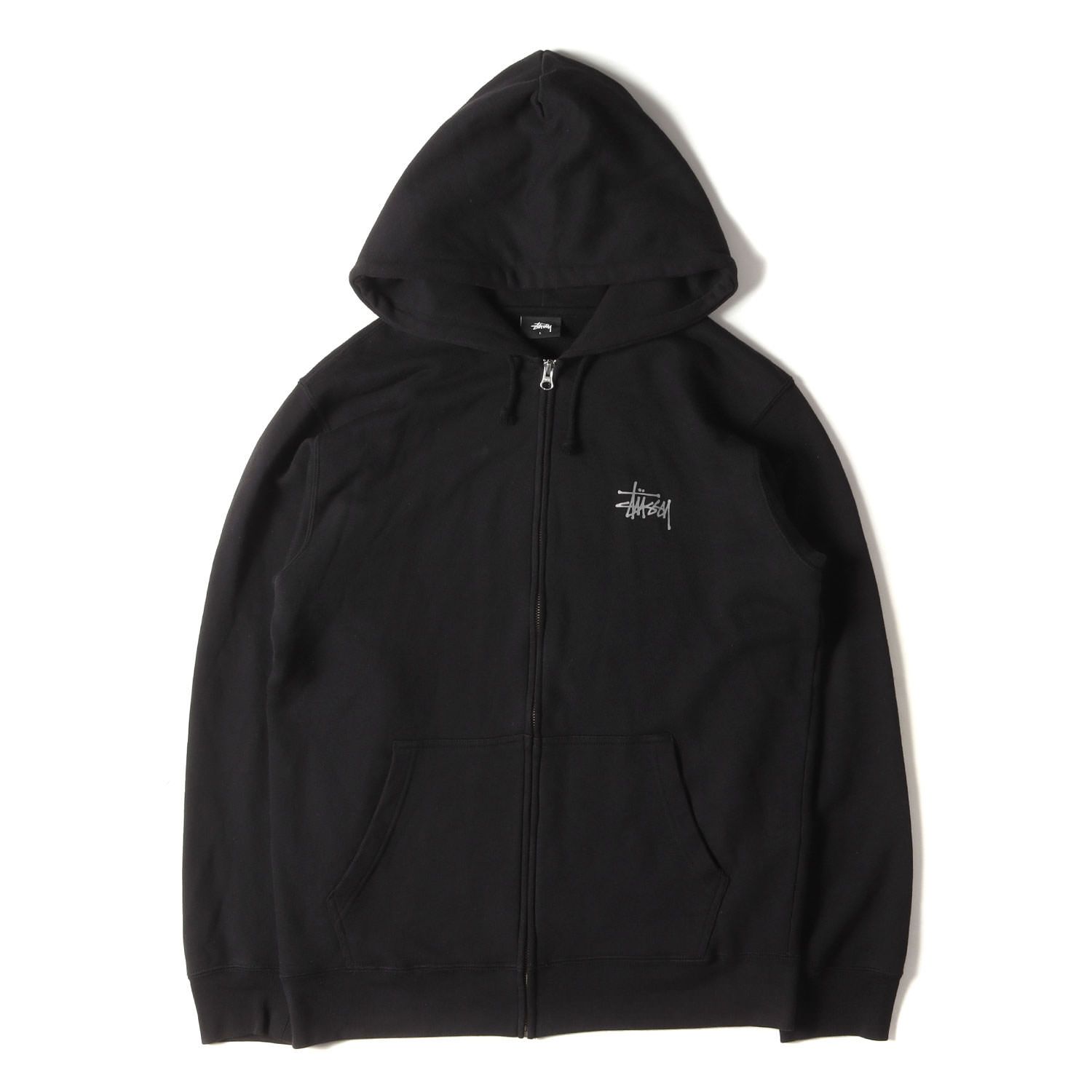 STUSSY ステューシー パーカー サイズ:L ストックロゴ フルジップ