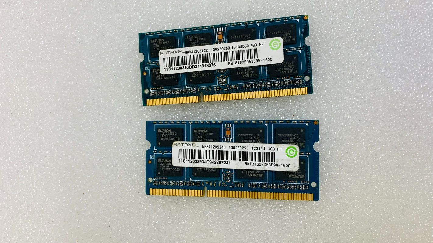 RAMAXEL 2Rx8 PC3-12800S 8GB 4GB×2枚組で 8GB DDR3 ノートPC用 メモリ 204ピン DDR3-1600  4GB 2枚 DDR3 LAPTOP RAM - メルカリ