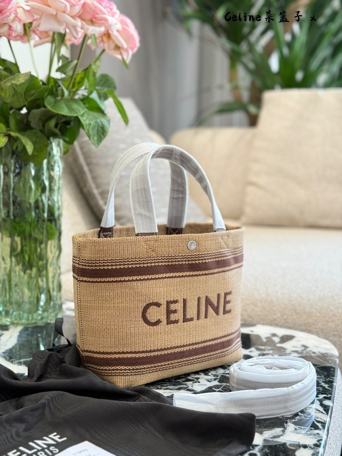 今日特価】CELINE Mini Raffia Tote Bag / セリーヌ ミニ