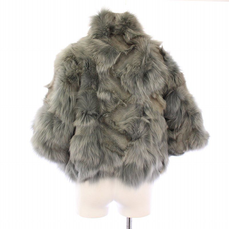 新品未使用 ヒステリックス 定価12万円フォックスファー ジャケット グレー ヒステリックス Hysterics フォックスファーコート 毛皮 アウター