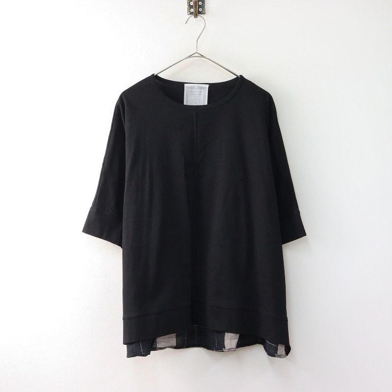BEARDSLEY ニットソー　黒 ビアズリー BEARDSLEY ポイントシアーカットソー （black