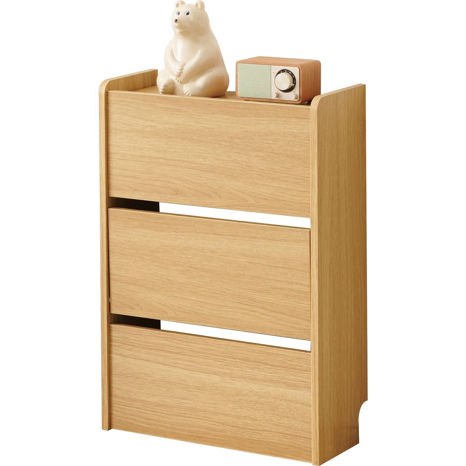 2段 タップ収納 大型 前開き ボックス 電源 コード 配線隠し ラック スマホスタンド ナチュラル ケーブル収納 幅39.5 奥行15.5 高さ56 萩原 1台 RUD-1169NA