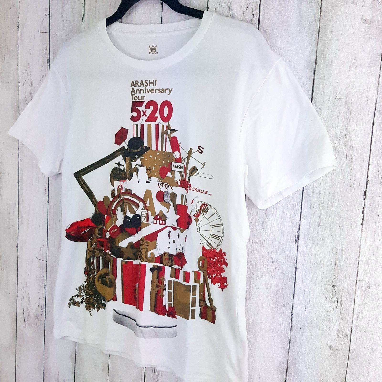 to6249　ARASHI　嵐　5×20　ツアー　半袖　tシャツ　人気　ジャニーズ　アイドル　送料格安