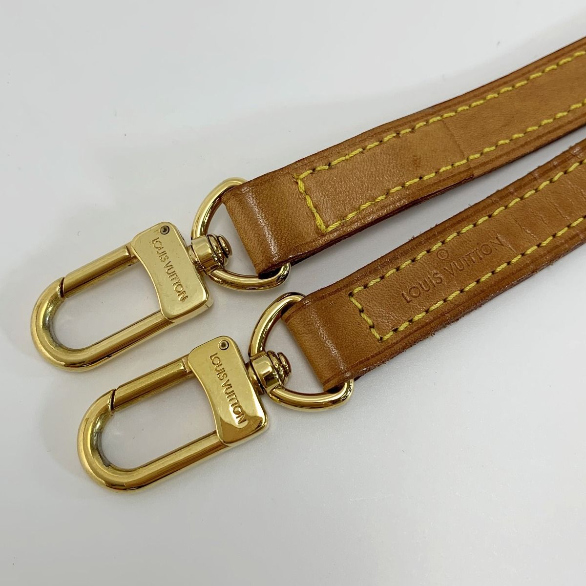 レディース Louis Vuitton ブラウンレザーショルダーストラップ