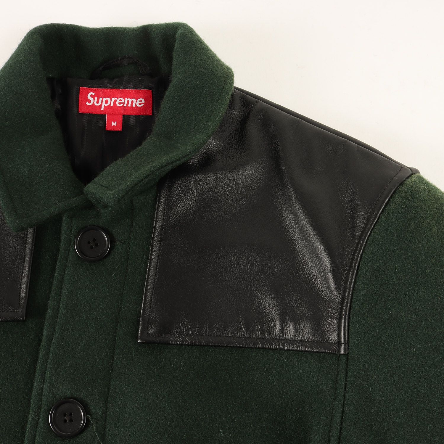 Supreme シュプリーム ジャケット サイズ:M レザー コンビ