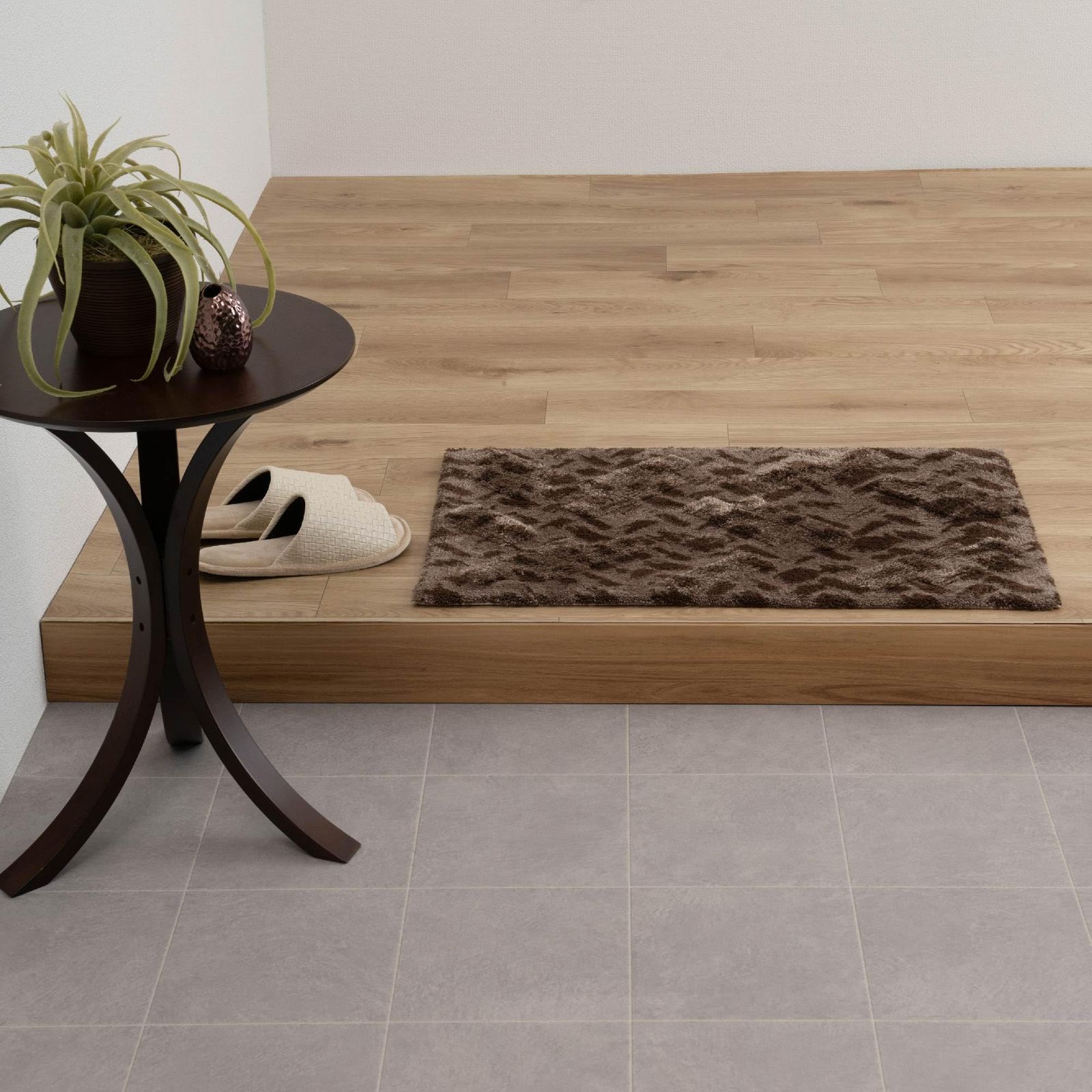 センコー M home ラグ コーリ インテリアマット 約50×75cm ブラウン 31674