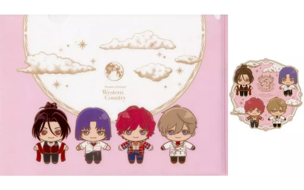 中古】グッズセット 西の国 A4クリアファイル＆ステッカーセット