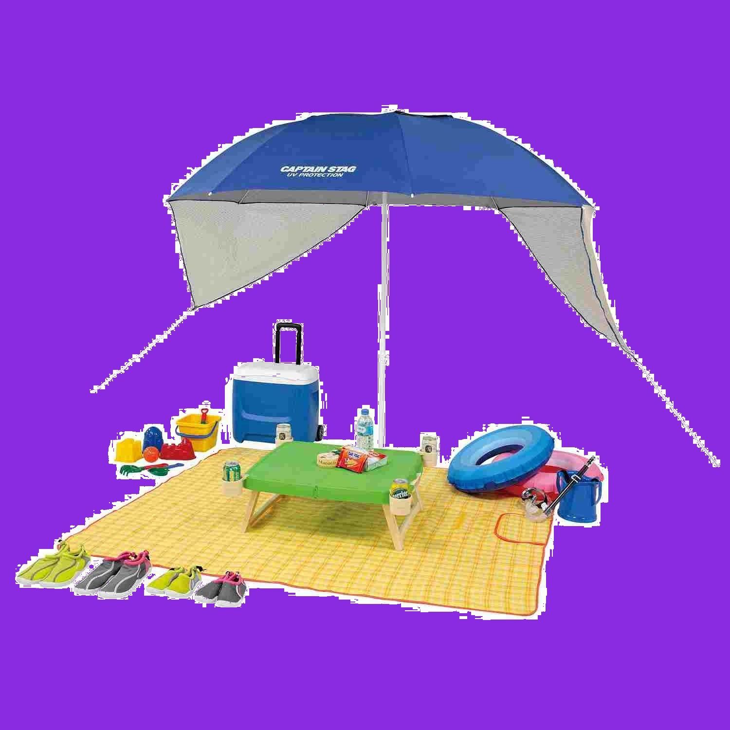 ビーチパラソル パラソルテント 日よけ 海水浴 サンシェード傘