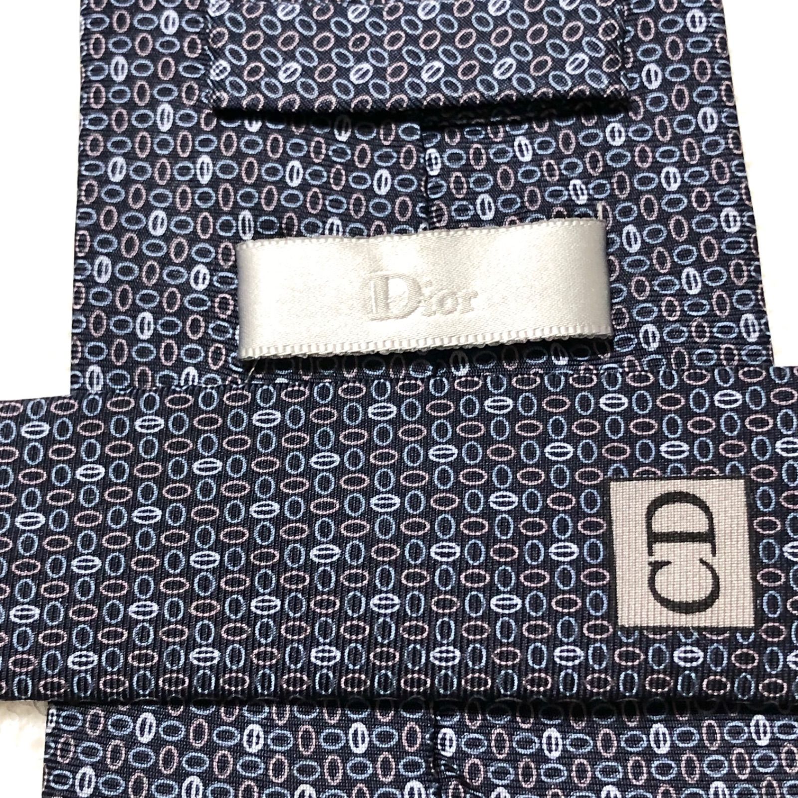 【美品】Dior ディオール ネクタイ CD柄 総柄 ブラック ビジネス シルク 美品】Dior ディオール ネクタイ CD柄 総柄 ブラック ビジネス