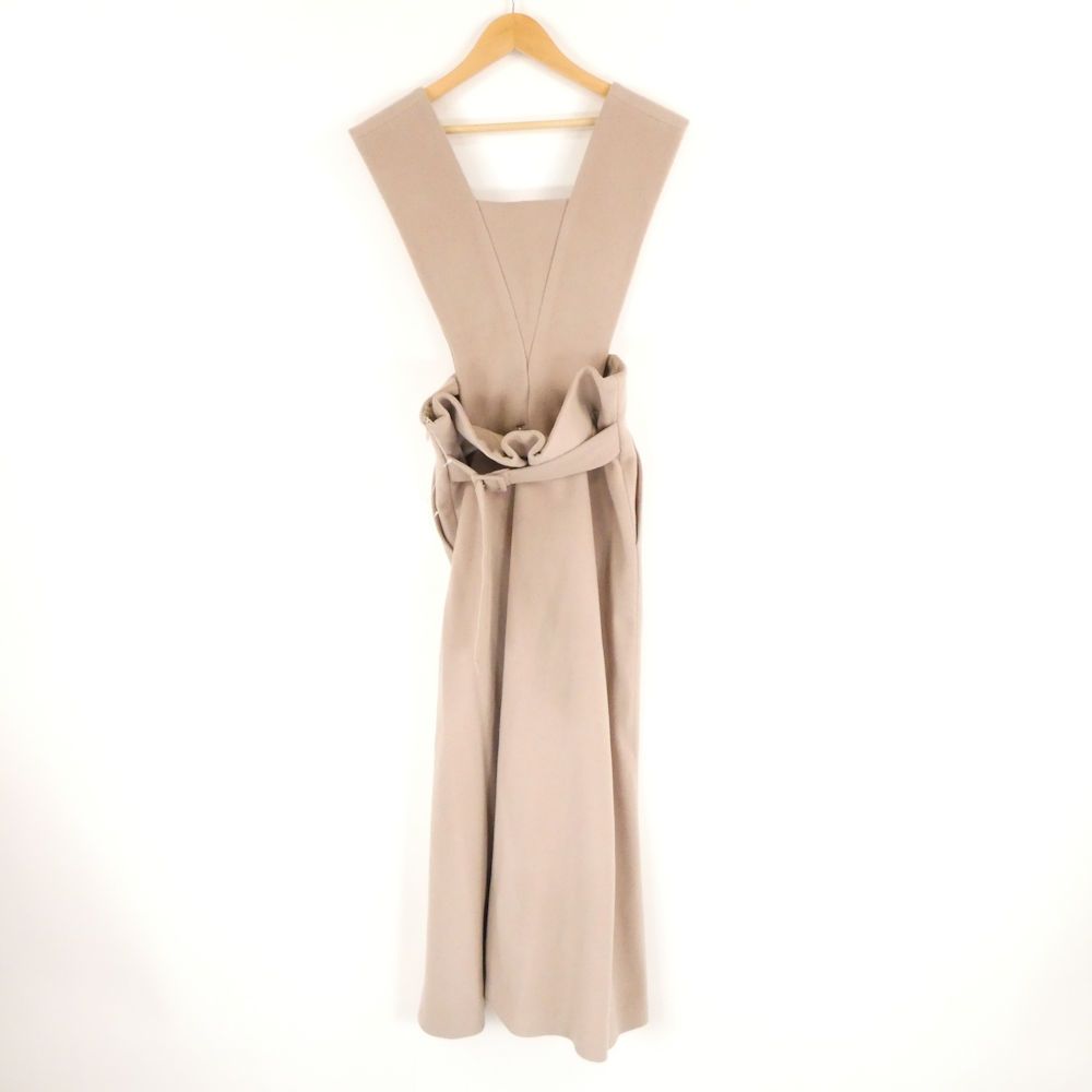 ADORE アドーア 531-1240021 ソフトメルトンジャンパースカート 38 Mサイズ相当 ウール他 ロング 2way ピンクブラウン系 レディース AO3289A81