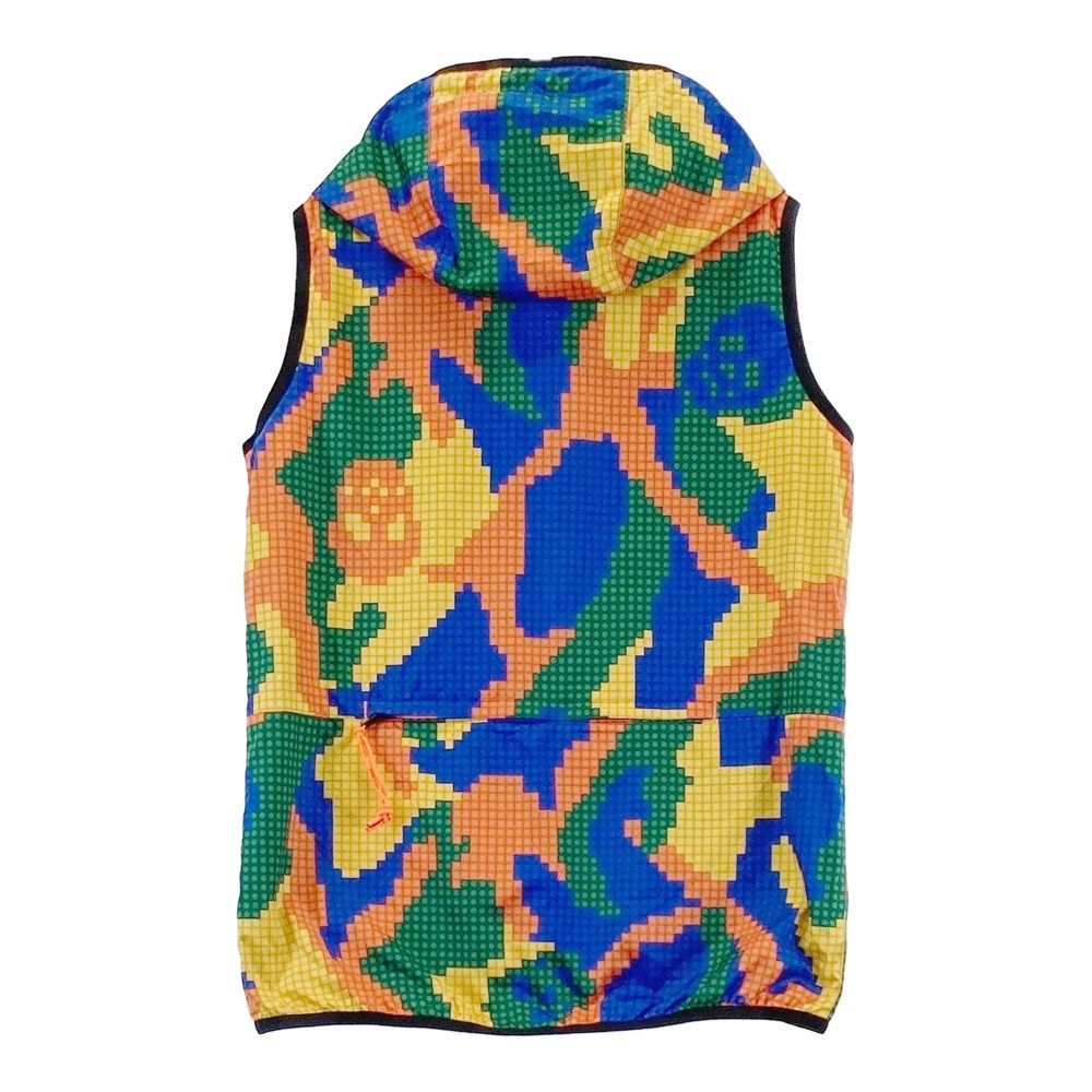 サイズ 36 MARK-LONA マークアンドロナ メッシュ切替 リバーシブル ジップベスト 総柄 ブラック系 240101523254 ゴルフウェア レディース ストスト