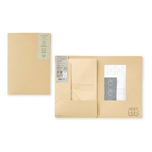 まとめ マルアイ レターセット ミッフィレター ケース付き ベージュ ﾚ-MY12BE ×15セット