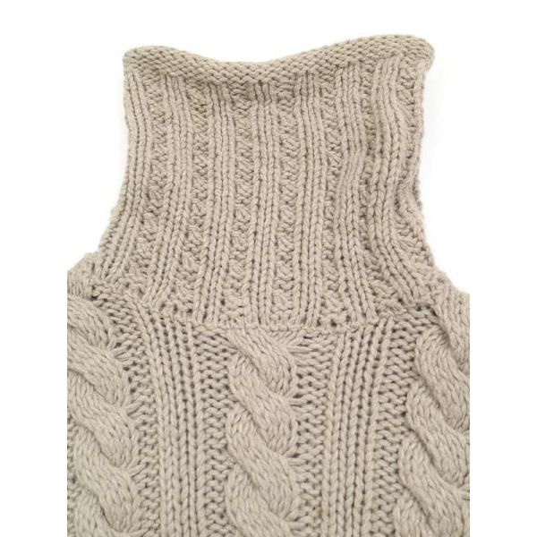 DOLCE&GABBANAドルチェ＆ガッバーナプレート付きケーブル編みウール