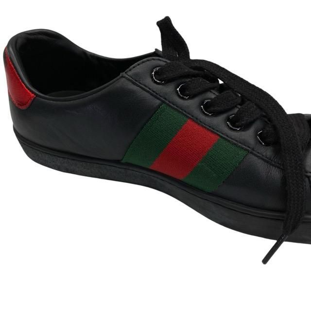GUCCI　グッチ　ブラック　シューズ　スニーカー　靴　ローカット　シェリー GUCCIグッチブラックシューズスニーカー靴ローカットシェリー