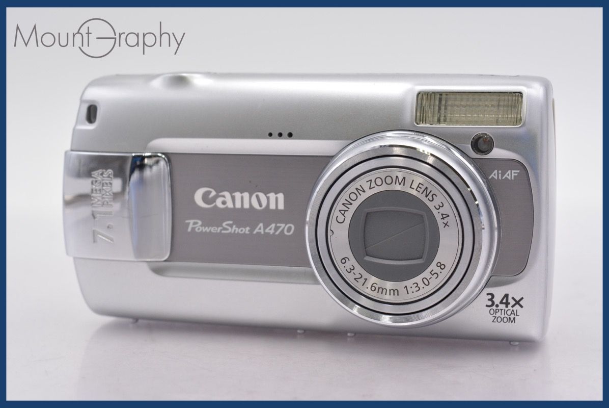 ☆実用美品☆ キヤノン Canon PowerShot A470 3.4x 単三電池仕様 同梱