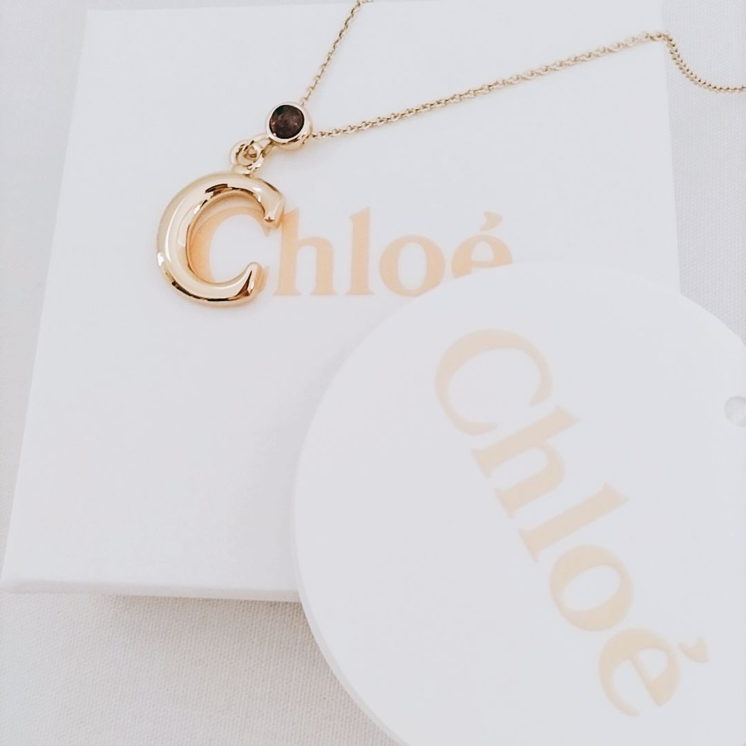 新品未使用】CHLOE ALPHABETペンダントネックレス C ゴールド クロエ 