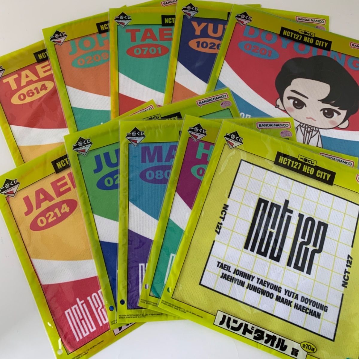 NCT127 一番くじ  Neo city  ハンドタオル　タオル　全部セット NCT127 一番くじ NEO CITY ハンドタオル賞 全10種 セット