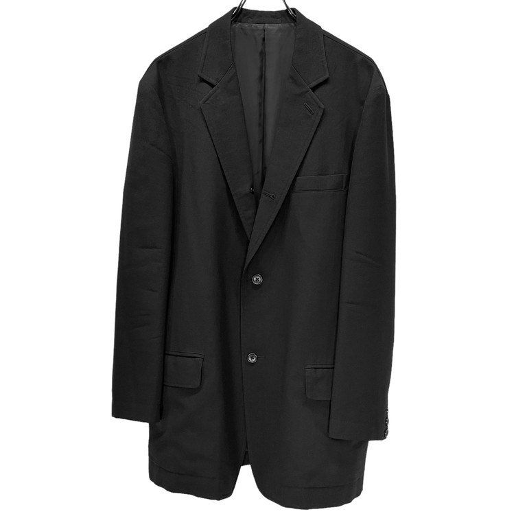 【archive】80s ワイズ レーヨン ダブルテーラードジャケット ブラック Y's(ワイズ) 10SS Tailor-made jacket with hook-and-eye