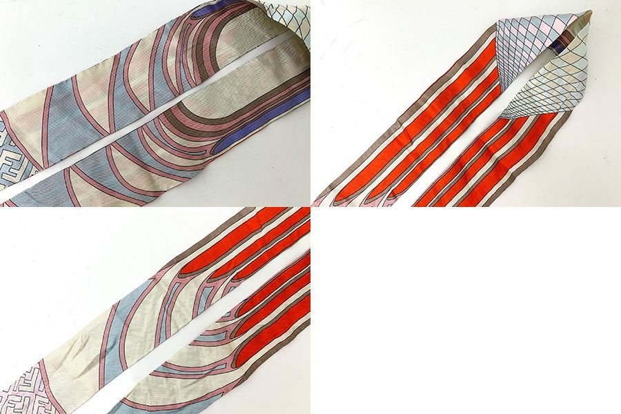 ■美品■ FENDI フェンディ ラッピー スカーフ バンダナ　パープルピンク系 FENDI - 【正規品】生産・販売終了 入手困難 希少なFENDI