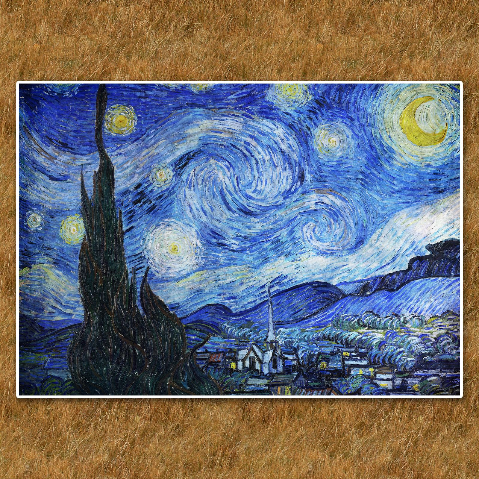ゴッホ『星月夜』複製画【額入り】 - メルカリ