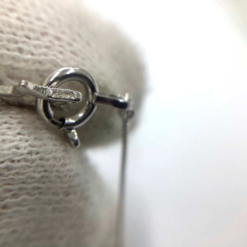 K18 WG ホワイトゴールド 1.51g ダイヤ 0.01ct ネックレス