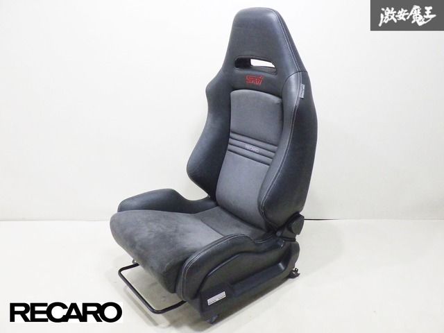 【装着可】 スバル 純正オプション STI RECARO レカロ GRB GVB インプレッサ WRX STI ハーフレザー シート 左 左側 助手席側 棚2I4