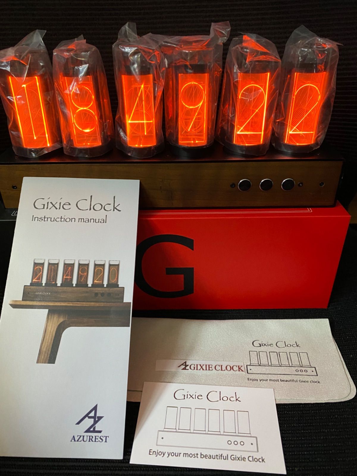 ギクシークロック Wi-Fi 正規品 日本仕様 Gixie Clock ニキシー管時計 新品 ブラック 70 - メルカリ