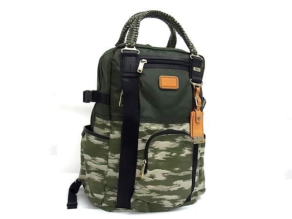 TUMI トゥミ 22380SCH ALPHA BRAVO ルジュヌ ポリエステル 金具ヴィンテージ加工 カモフラ リュックサック FR5027
