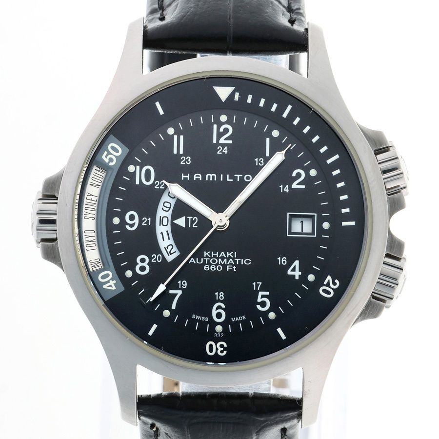 ハミルトン / HAMILTON カーキ ネイビー GMT オート H77615833