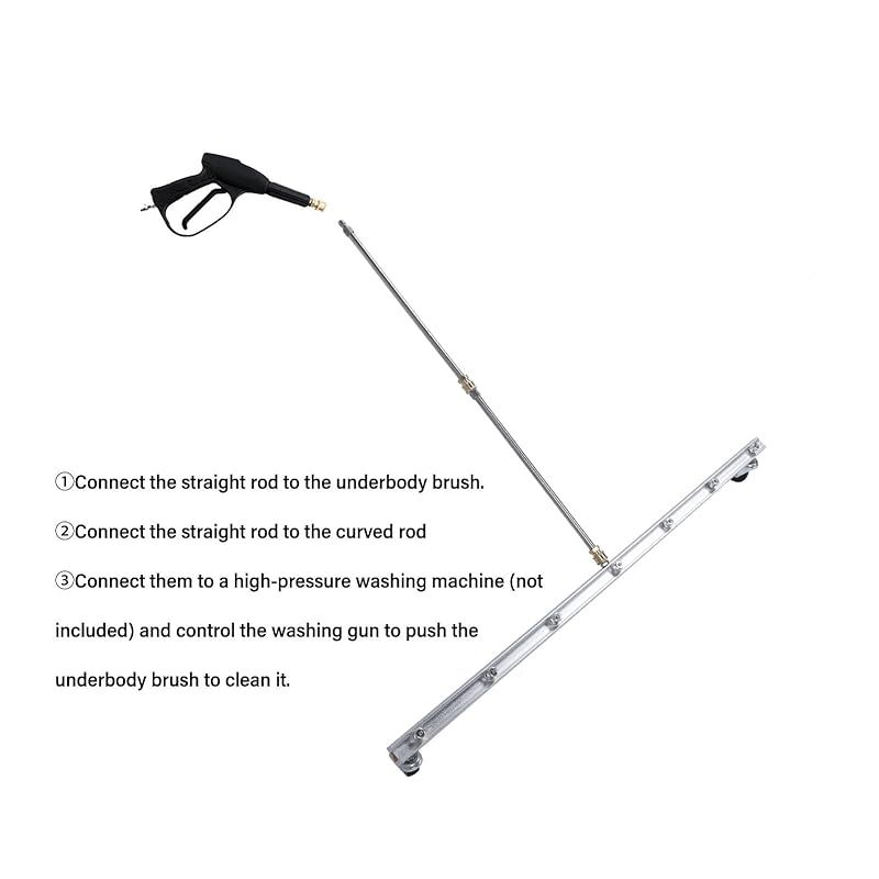 ステンレススチール製高圧洗浄機クリーナー 長さ39.37インチ クイックコネクタ 効果的な洗浄 多目的 家庭用業務用延長範囲 足回りクリーナー用 1 WWW_KANDAIZUMI_COM