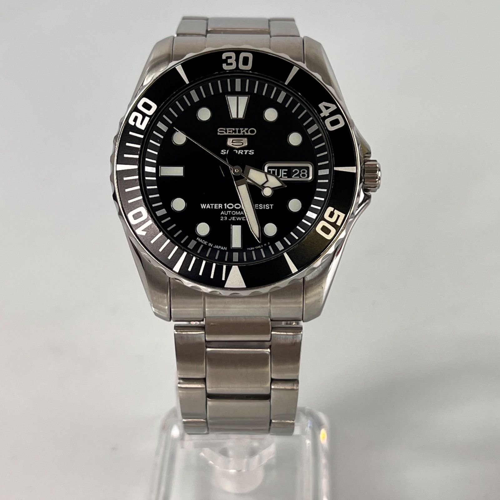 送料370円【動作確認済み】SEIKO 5 セイコー ファイブ デイデイト 21石 