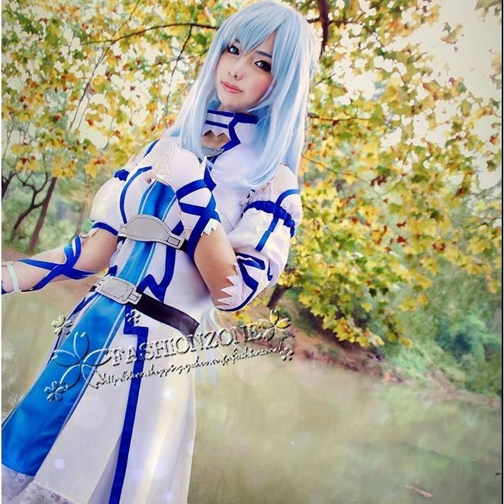 アスナのコスプレ衣装ウイッグ靴耳 ソードアート オンライン 風ソードアート オンライン アスナウンディーネ ALO コスプレ