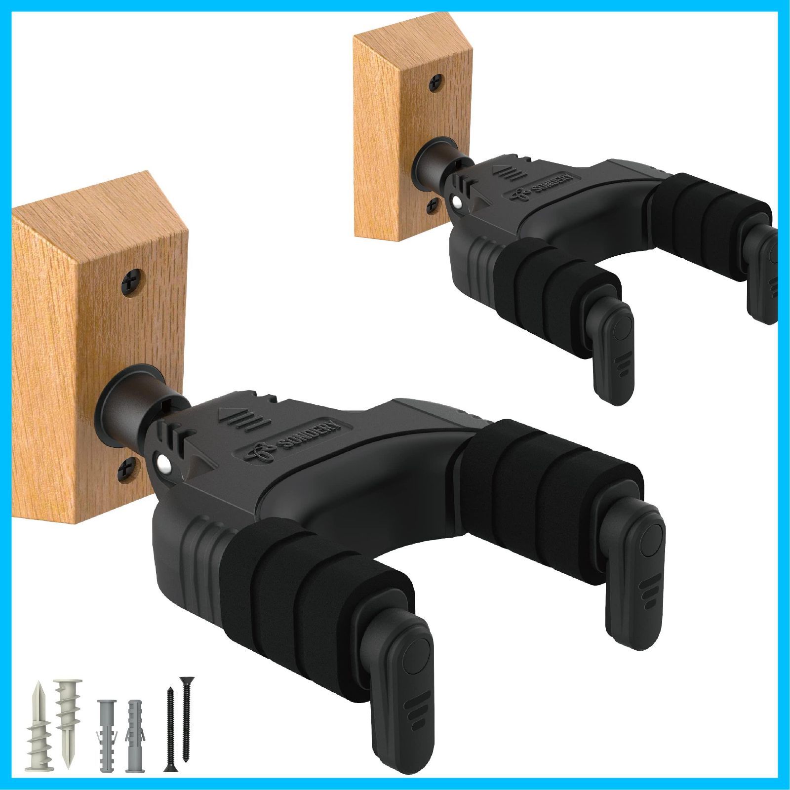 在庫 フック かべかけ ホルダー スタンド ウクレレ ベース 壁掛け 自動ロック ハンガー 木製の壁または木製のスタッド 石膏ボード ギター レンガ壁に簡単に取り付け N Sondery 2