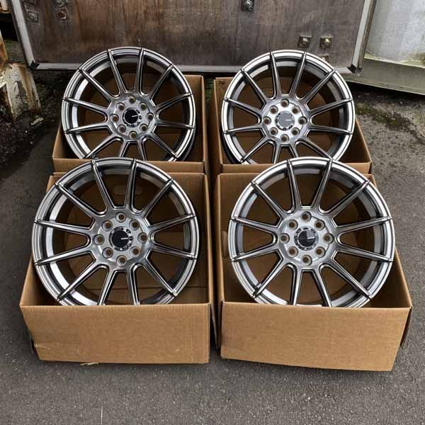 ラスト2台分 15×8.25J+20 PCD100/114.3 4穴 8H マルチホール 15