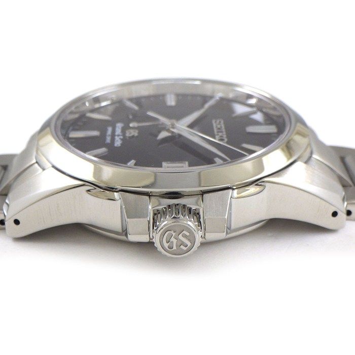グランドセイコー Grand Seiko 腕時計 SBGA027 9R65-0AG1 ブラック文字盤 デイト パワーリザーブ SS スプリングドライブ 箱 保付き GETSMS_ONE
