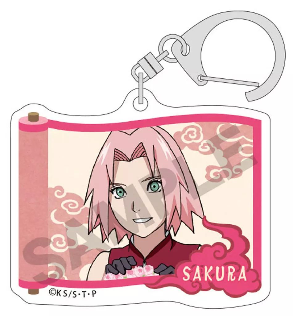 NARUTO ナルト 春野サクラ アクリルキーホルダー ツリービレッジ 中古】キーホルダー 春野サクラ(顔アップ) 「NARUTO-ナルト- 疾風伝
