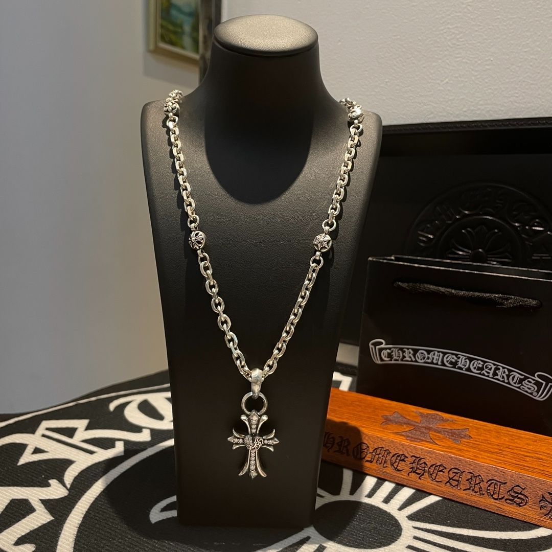 新品未使用】Chrome Hearts（クロムハーツ）シルバーネックレス フレア