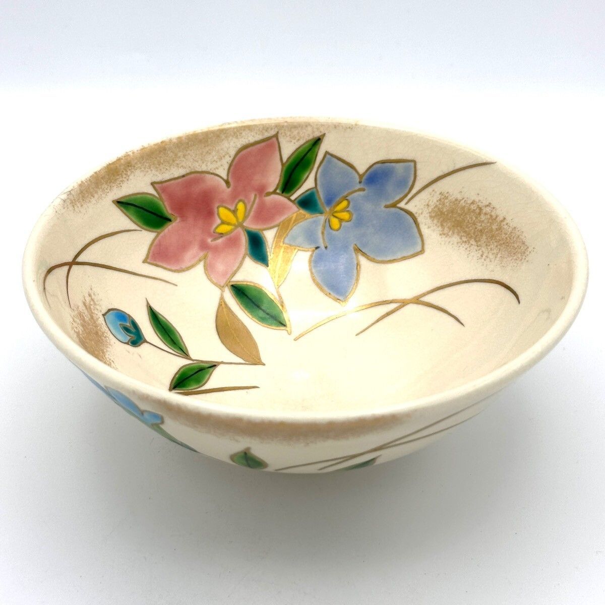 新品】茶碗 金地茶碗 桔梗 抹茶茶碗 茶道具