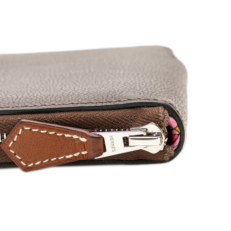 エルメス アザップ シルクイン コンパクト ラウンドファスナー 二  