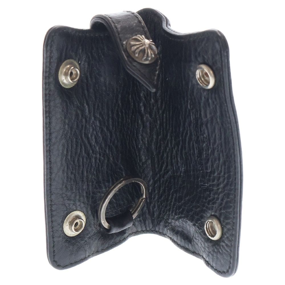 CHROME HEARTS クロムハーツ　クロスボールボタン　レザーキーケース CHROME HEARTS (クロムハーツ) KEY CASE クロスボールボタン レザー