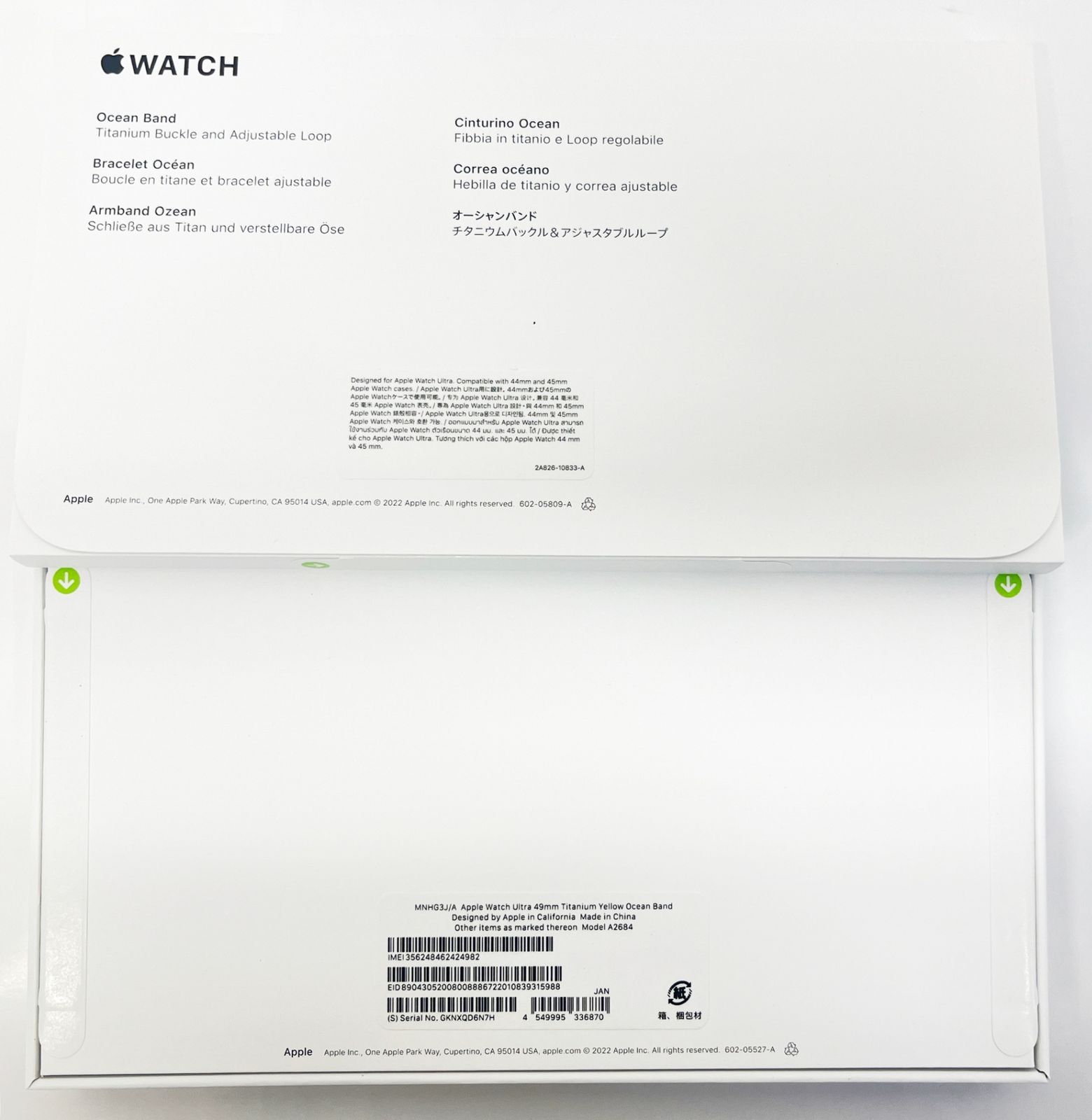 Apple Watch Ultra GPS + Cellular 49mm MNHG3J/A A2684 チタニウムケース イエローオーシャンバンド  アップルウォッチ R2406-210 - メルカリ